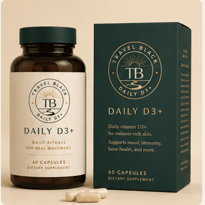 Travel Black Daily D3 bottle and box